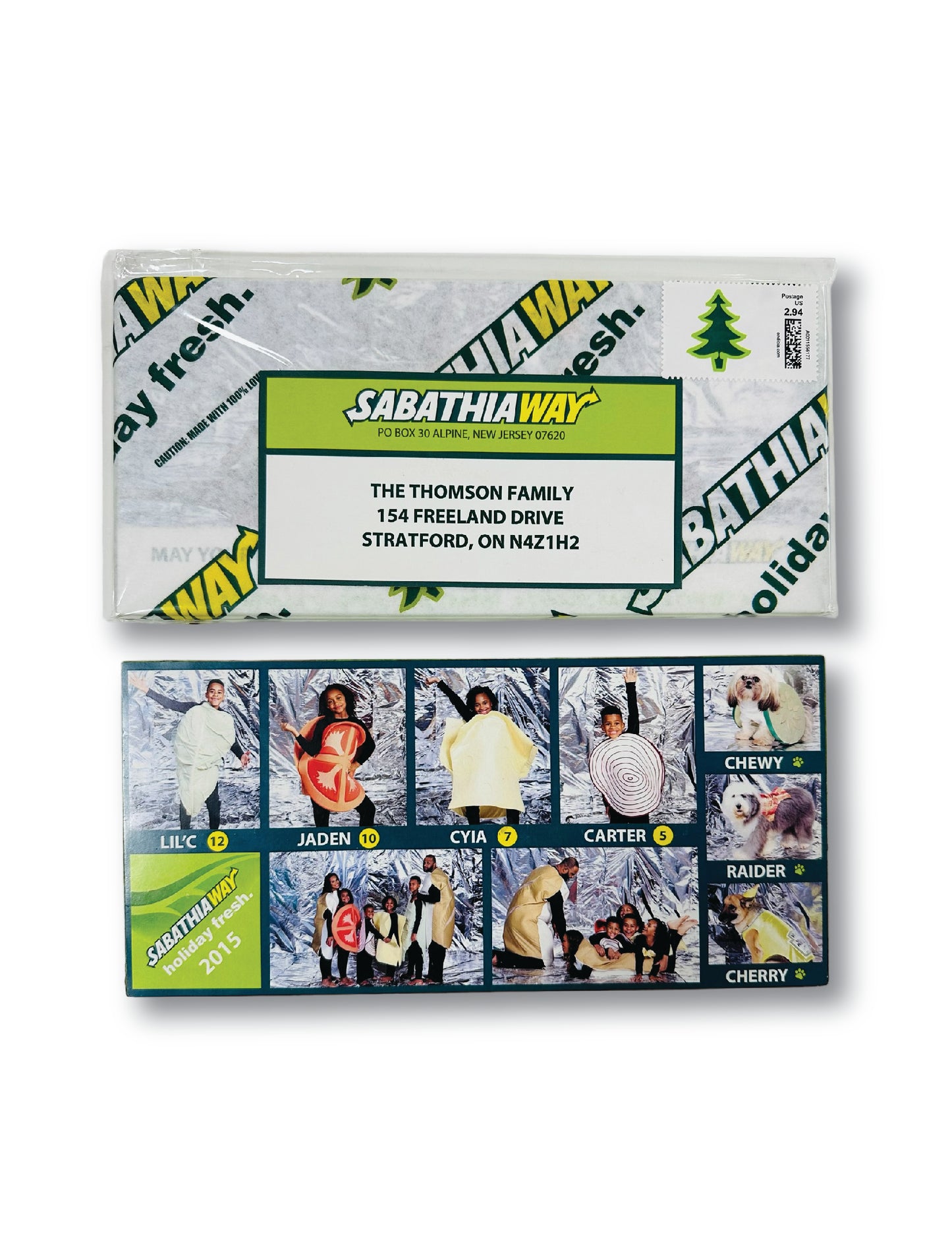 SABATHIA'S HOLIDAY CARD